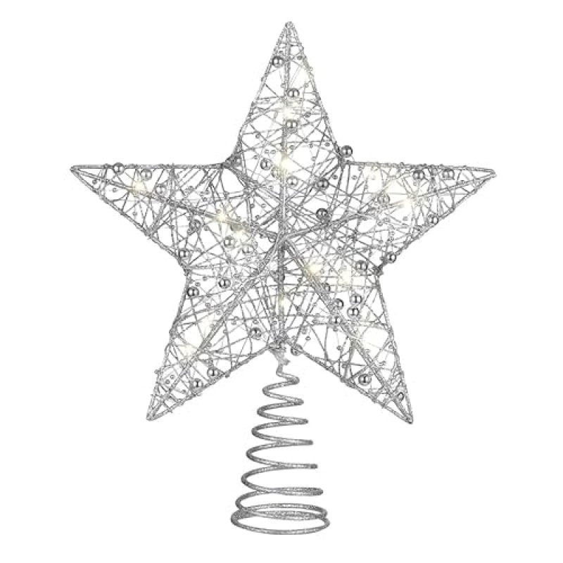 STOBOK Christmas Tree Topper,Star Glittered…