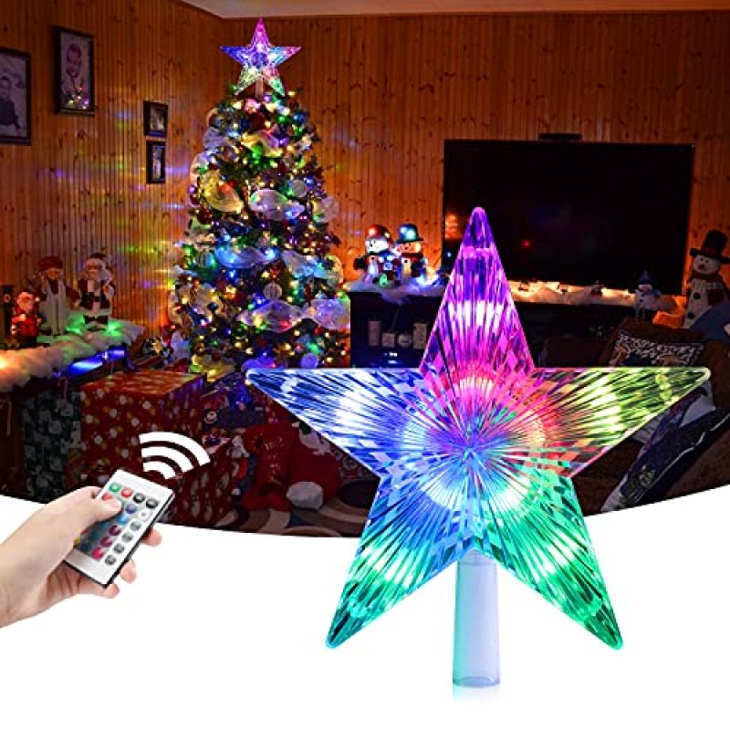 Christmas LED Star Tree Topper Joycabin 9.5 Inch…