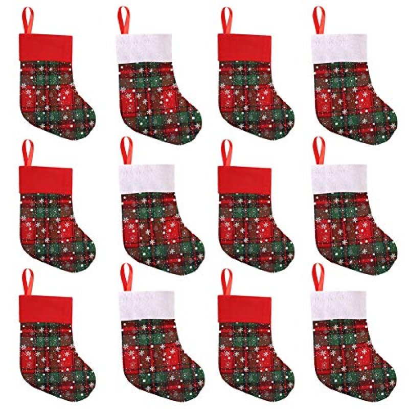 Christmas Stocking Set 12Pcs 9 Inch Small…