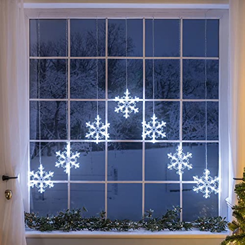 CHRISTOW Christmas Curtain Lights