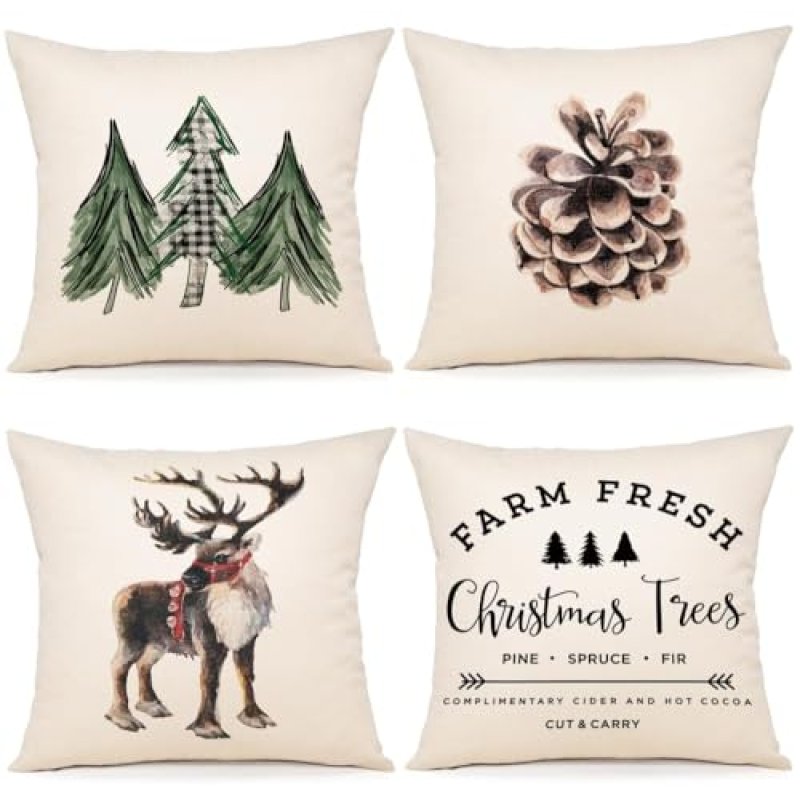 ZWJD Christmas Cushion Covers