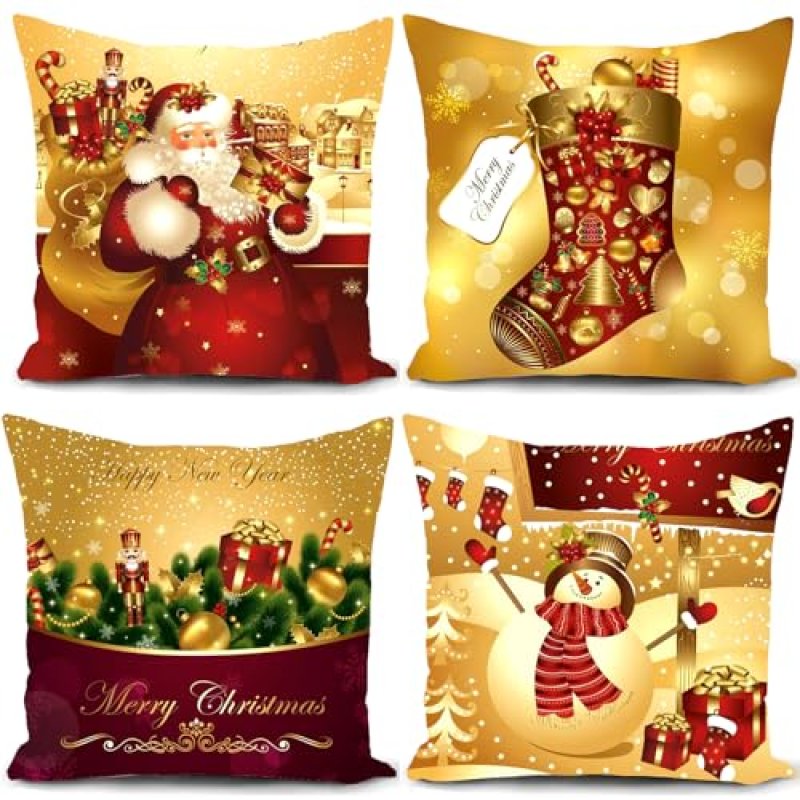 HUASHUZI Christmas Cushion Covers