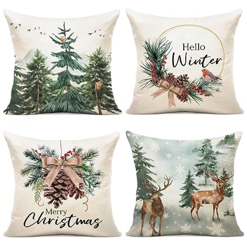 YCOLL Christmas Cushion Covers