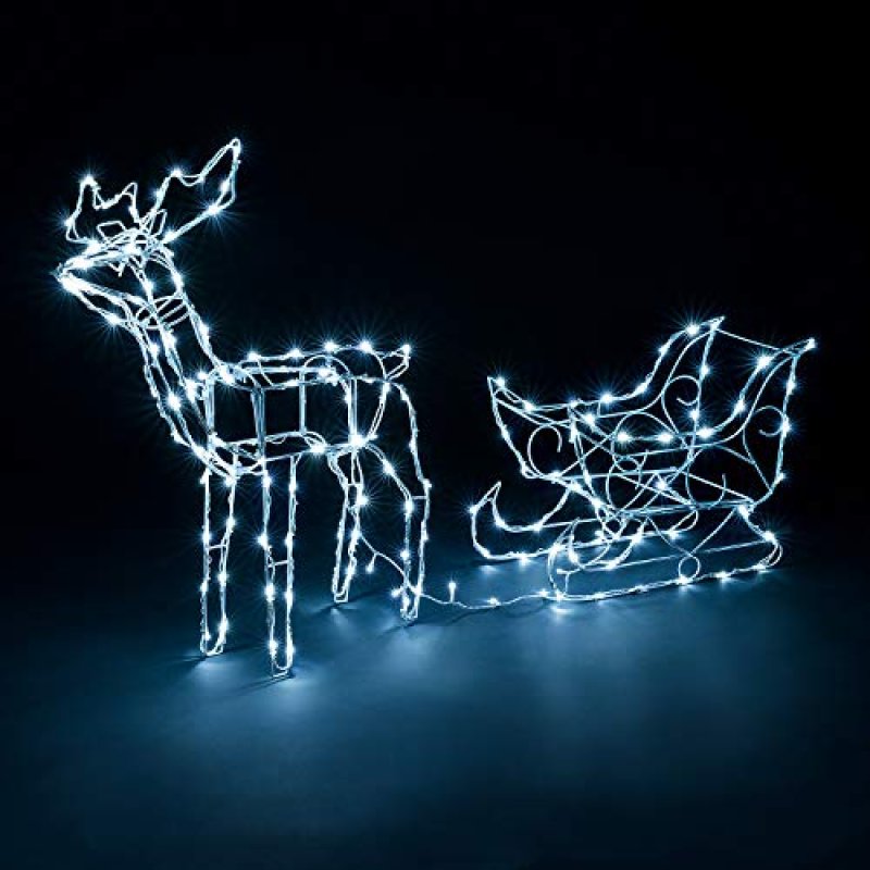 Christow Christmas Reindeer & Sleigh