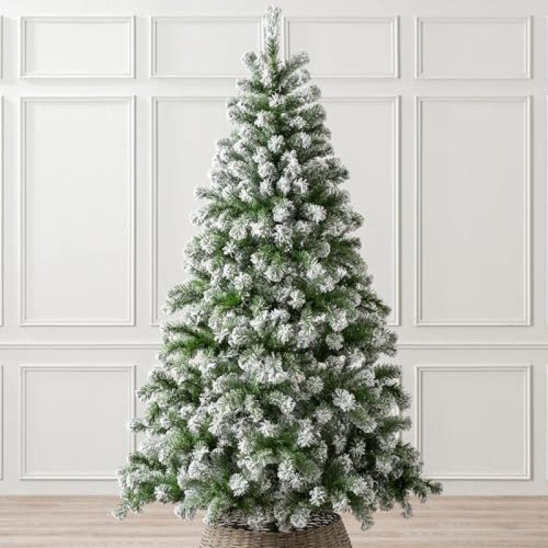 Christow Flocked Christmas Tree 7ft, Snowy…