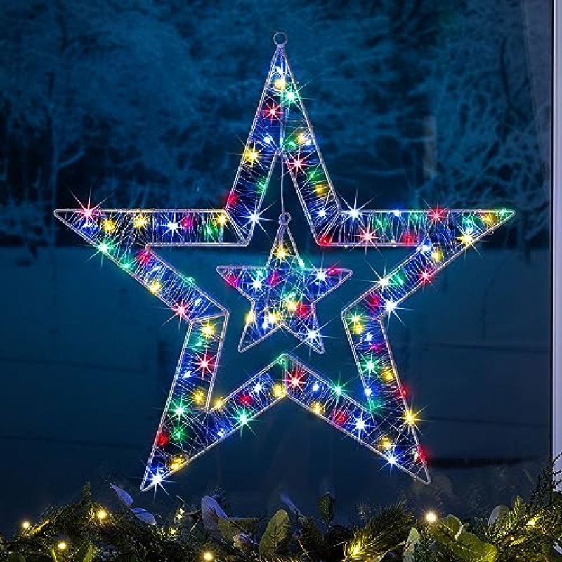 Christow Double Star Christmas Light