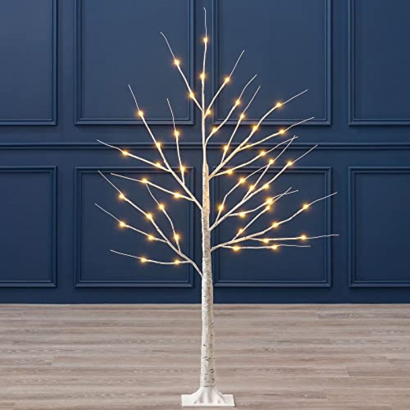 Christow Pre-Lit Birch Tree, 4ft