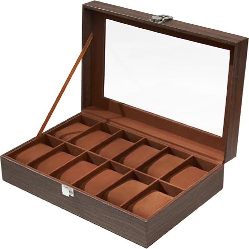 Ohuhu Watch Box with Glass Lid