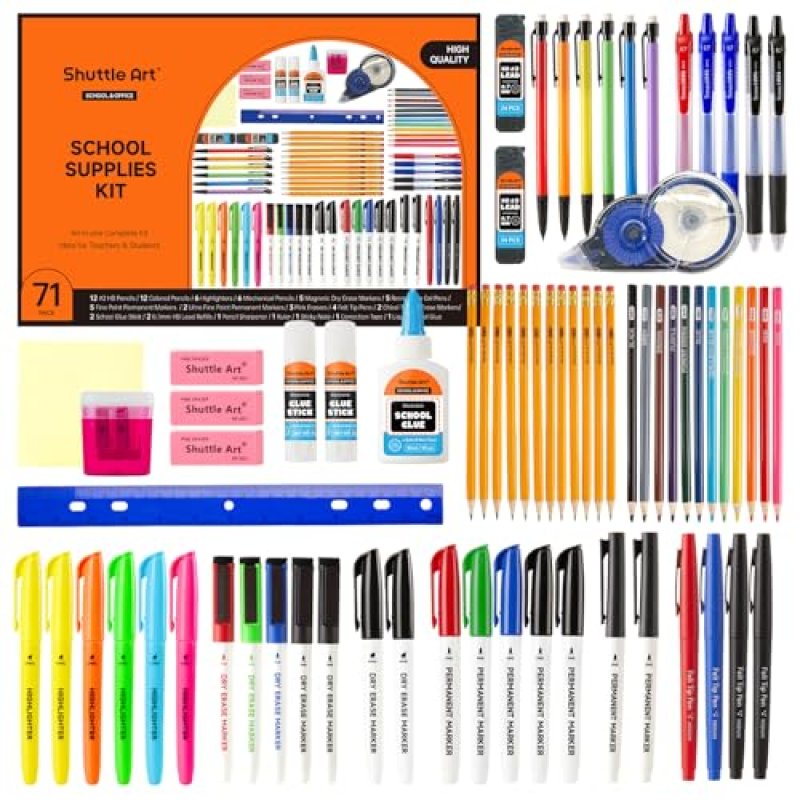 Shuttle Art 102 PCS Back to School Stationery…