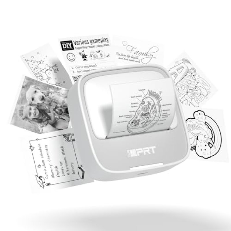 iDPRT Mini Portable Sticker Thermal Printer for…