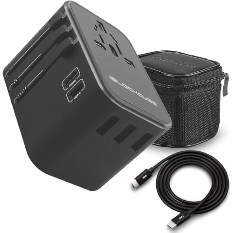 iBlockCube® Travel Adapter with Dual Type C Port