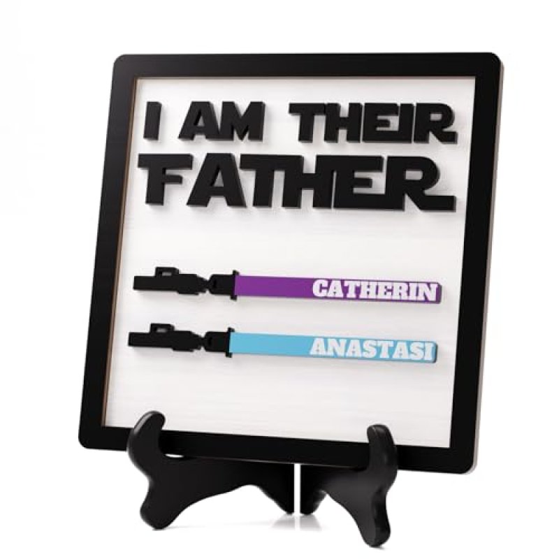 iDIY Wooden Lightsaber Sign for Dad