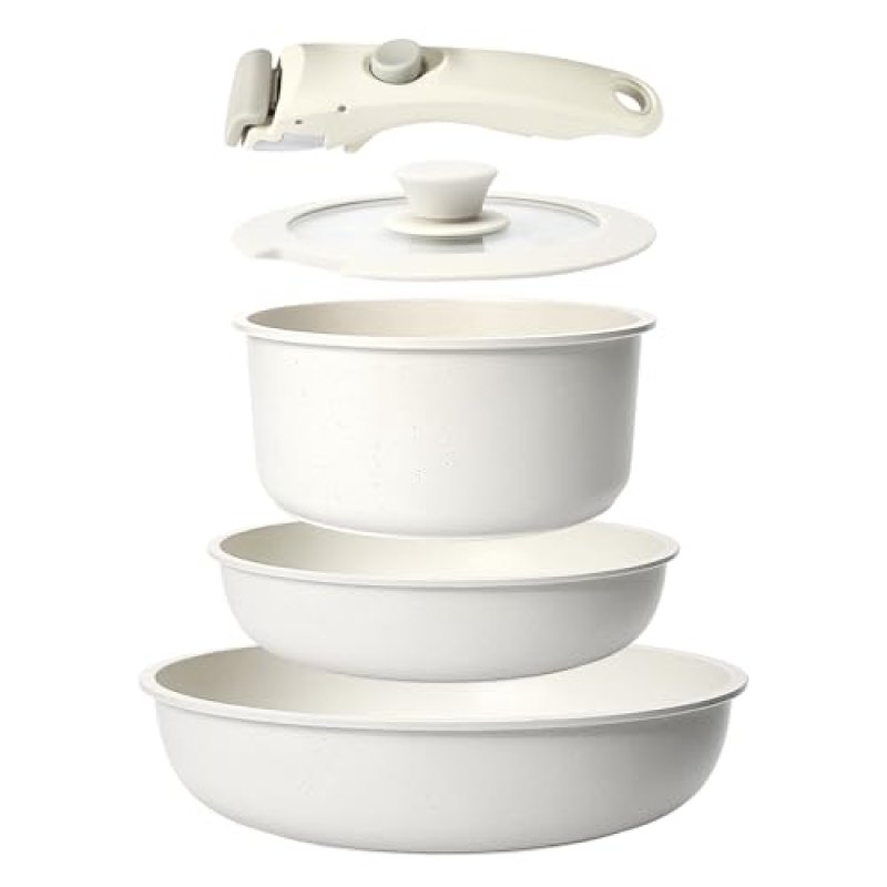 GiPP Pots and Pans Set Non Stick,5PCS Cookware…