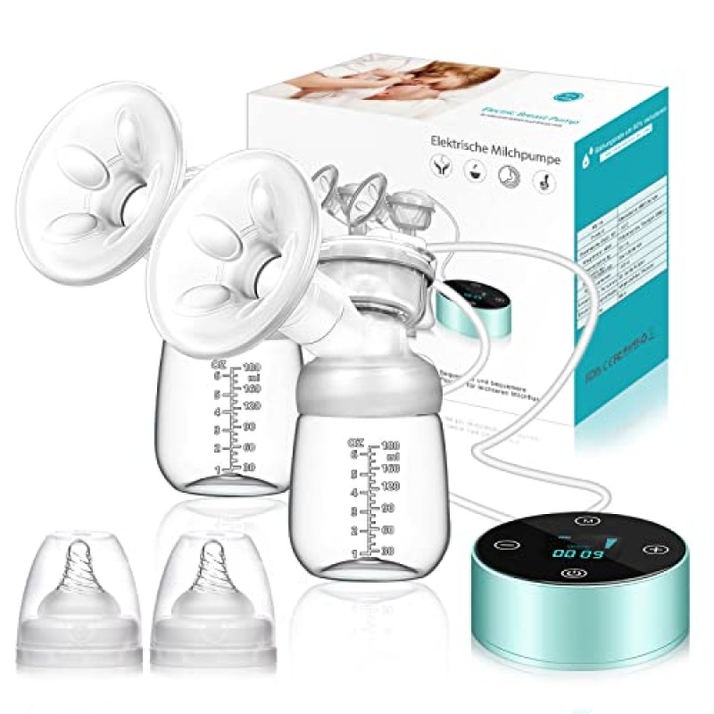 PiAEK Breast Pump, Electric Breastfeeding Pump 3…