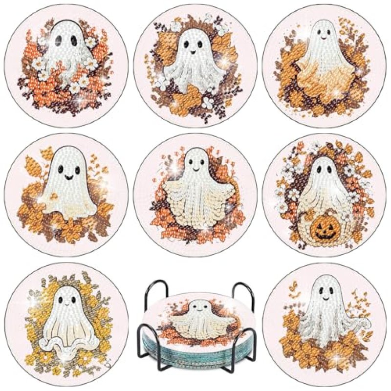 ASKKQTX Diamond Art Coasters