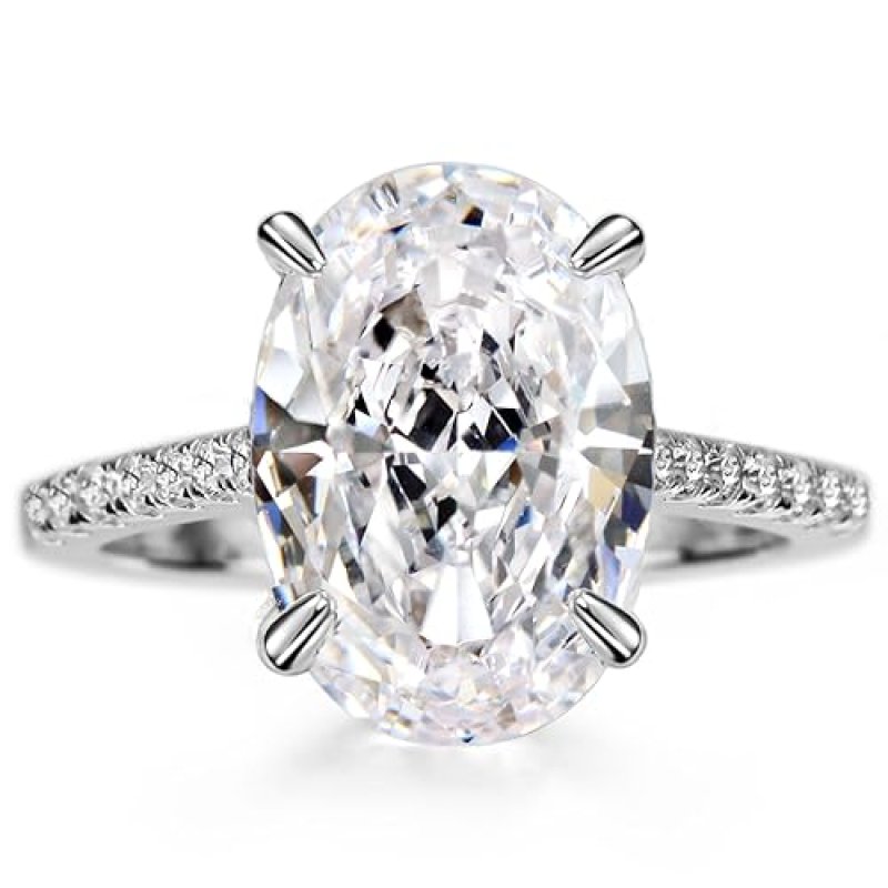 Michooyel S925 4ct Oval Cut Cubic Zirconia…