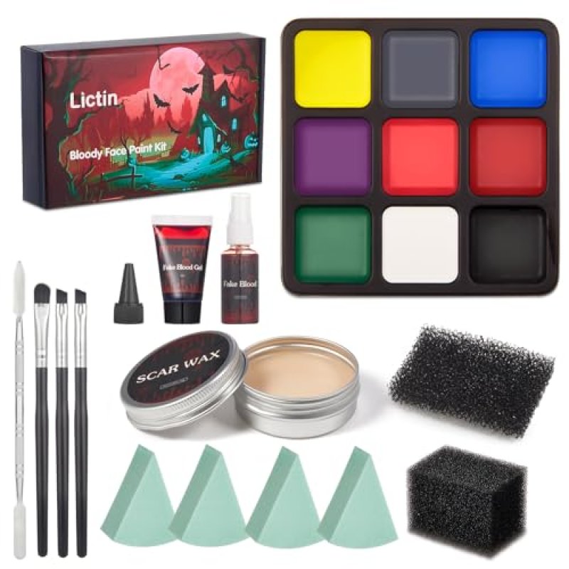 Lictin Halloween Face Paint Set