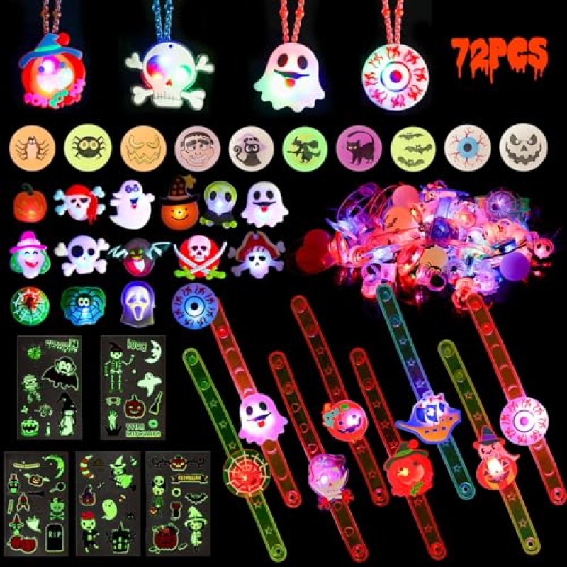 HOTSAN Kids Party Bag Fillers - 72PCS Glow in The…