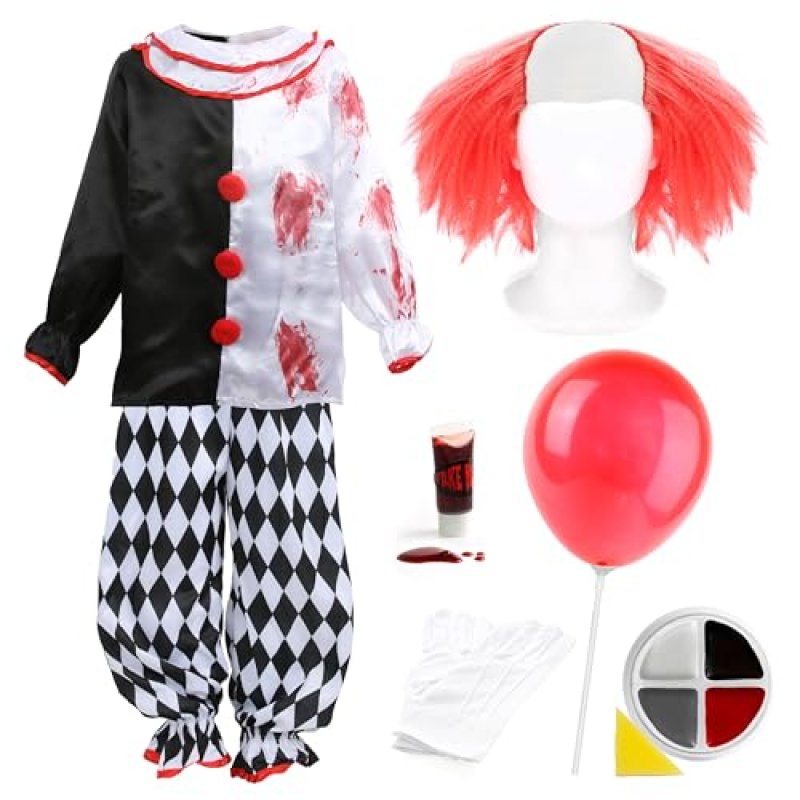 Kids Deluxe Killer Clown Costume - Small -…