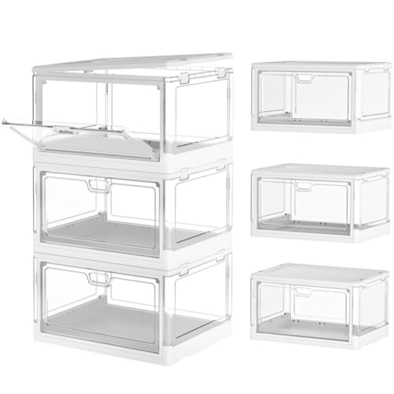 TidyTrove Storage Boxes with Lids - 23L*3 Plastic…