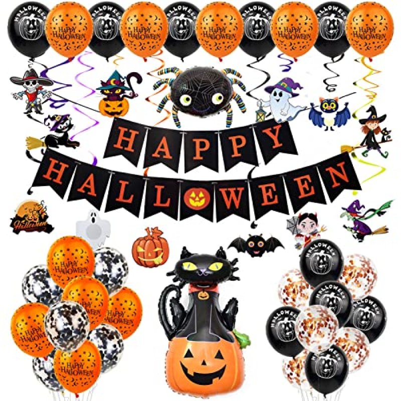 JieBuJuan Halloween Decorations Party Hanging Set…