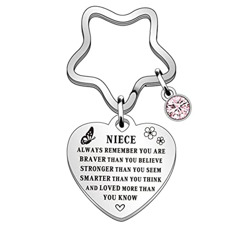 Niece Keyring with Inspirational Message