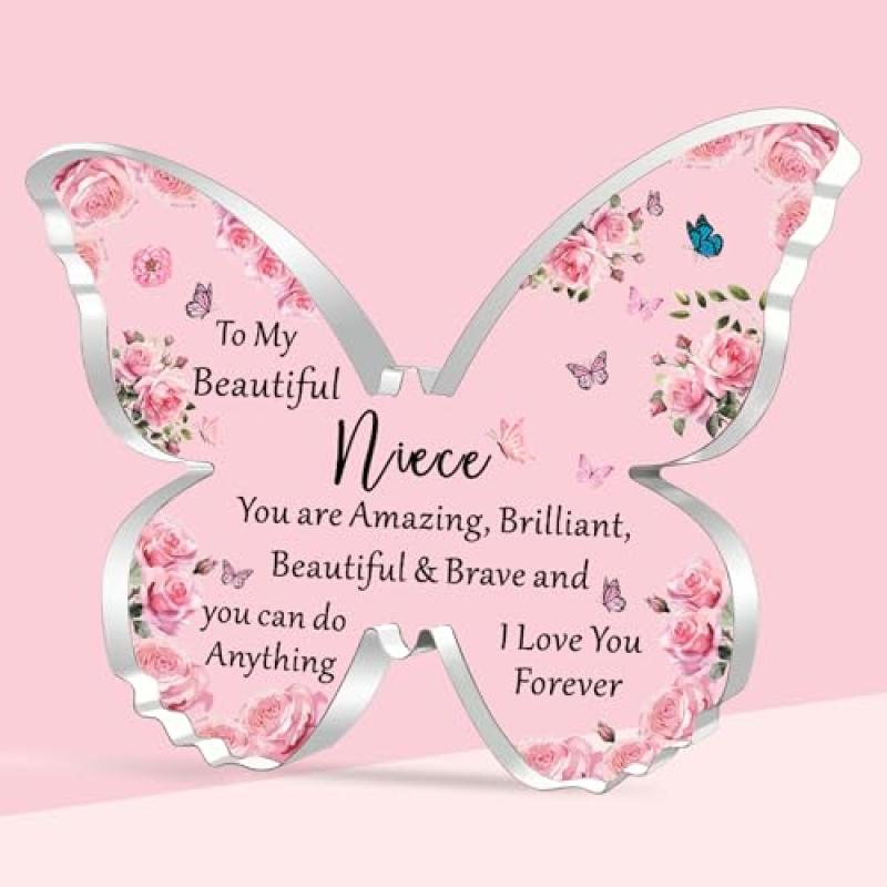 SDOFY Niece Gifts Butterfly Acrylic Gift