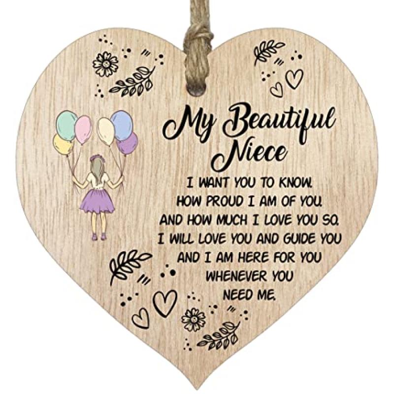 Niece Wooden Heart Sign Plaque