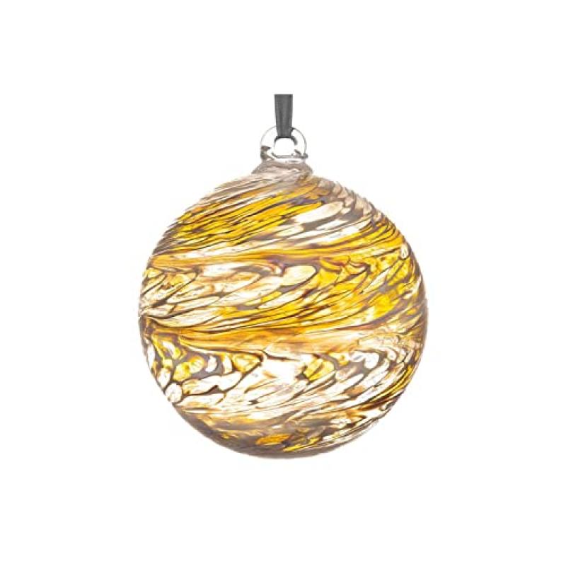 Sienna Glass Friendship Ball – Golden Glass Ornament