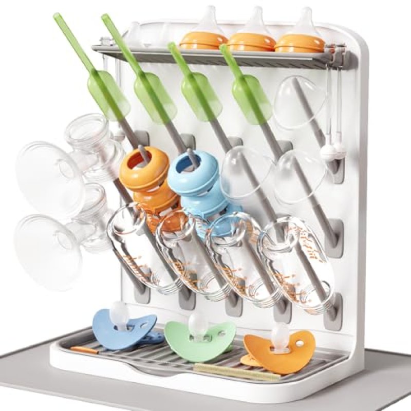 Lifewit Baby Bottle Drying Rack with Mat,…