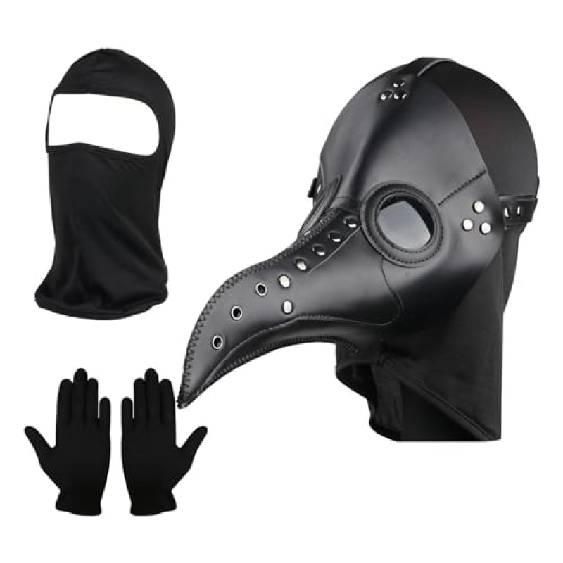 Lifreer Plague Doctor Mask, Retro Leather Bird…