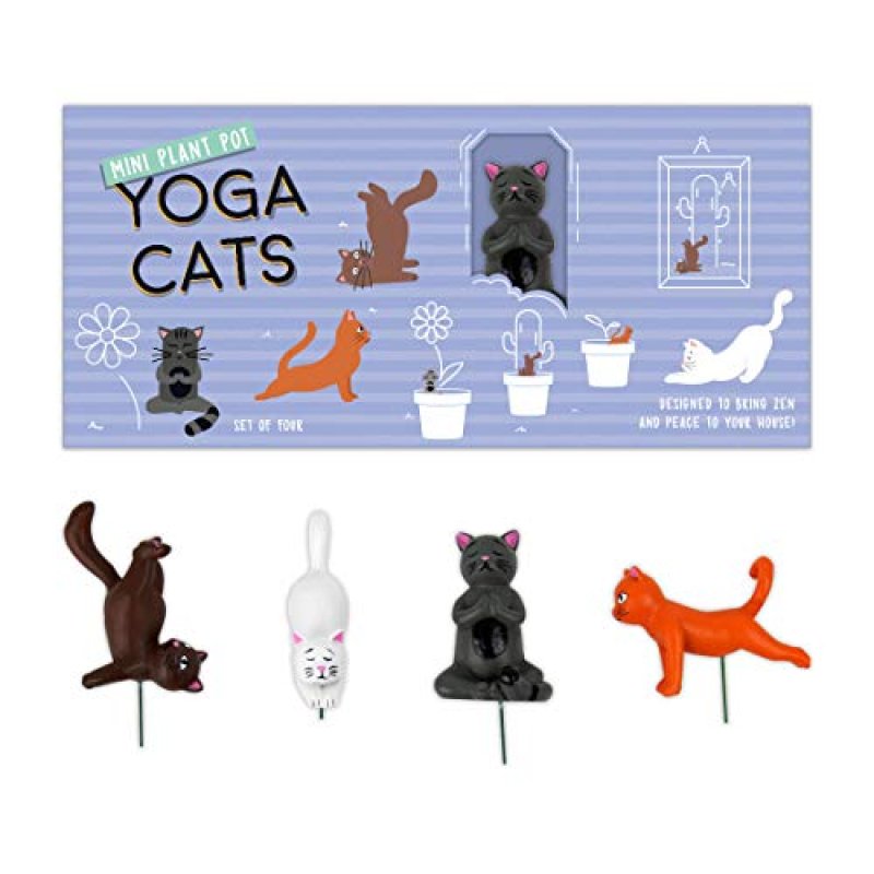 Gift Republic Yoga Cats Pot