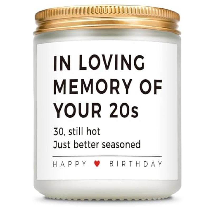 Giftasy Lavender Candle for 30th Birthday Women