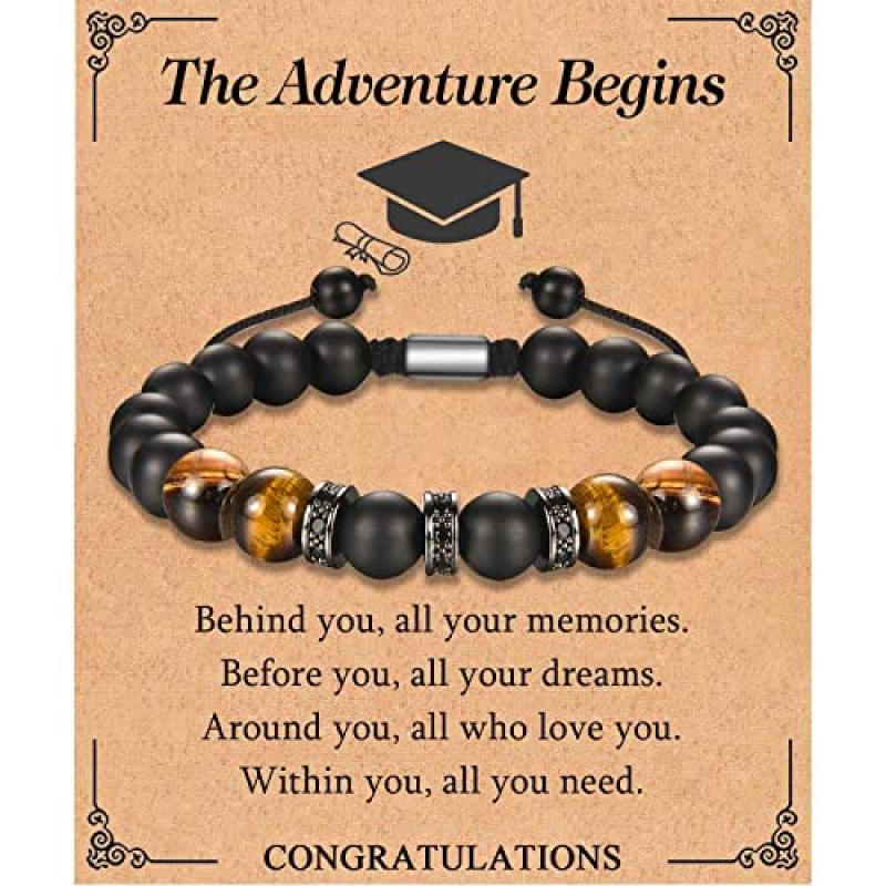 KORAS Tiger Eye Stone Bracelet Graduation Gift
