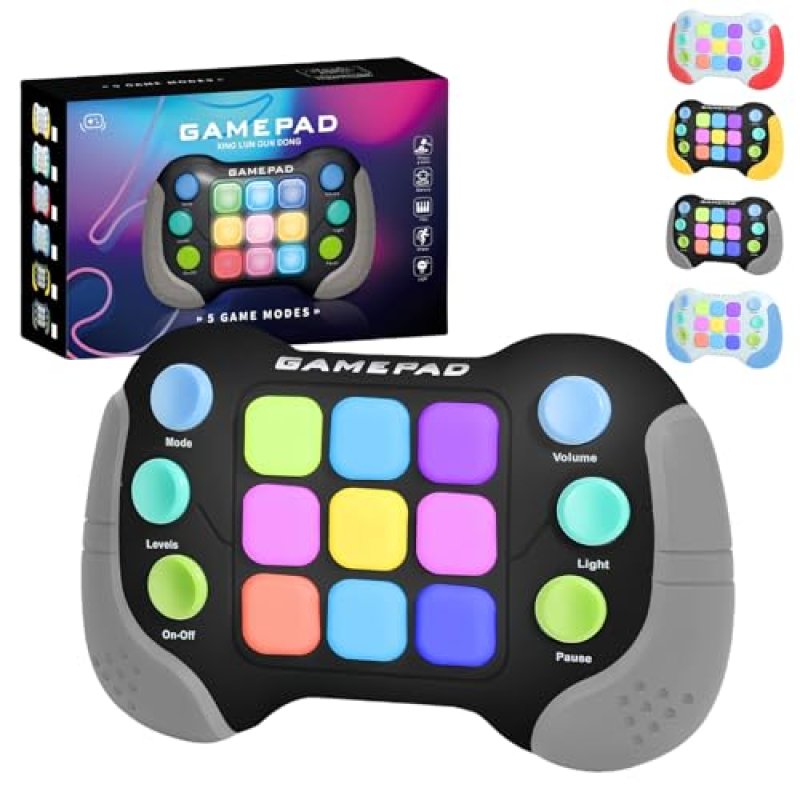 Light Up Pop It Game - Black Bubble Puzzle Fidget…