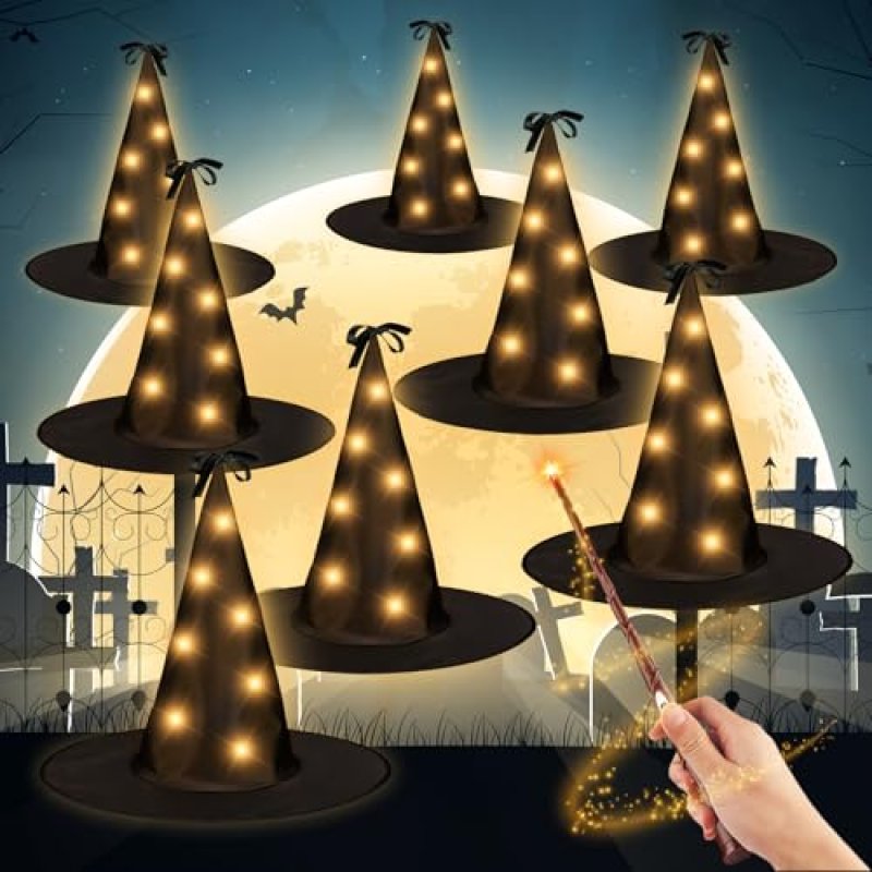 Lighted Witch Hat Decorations