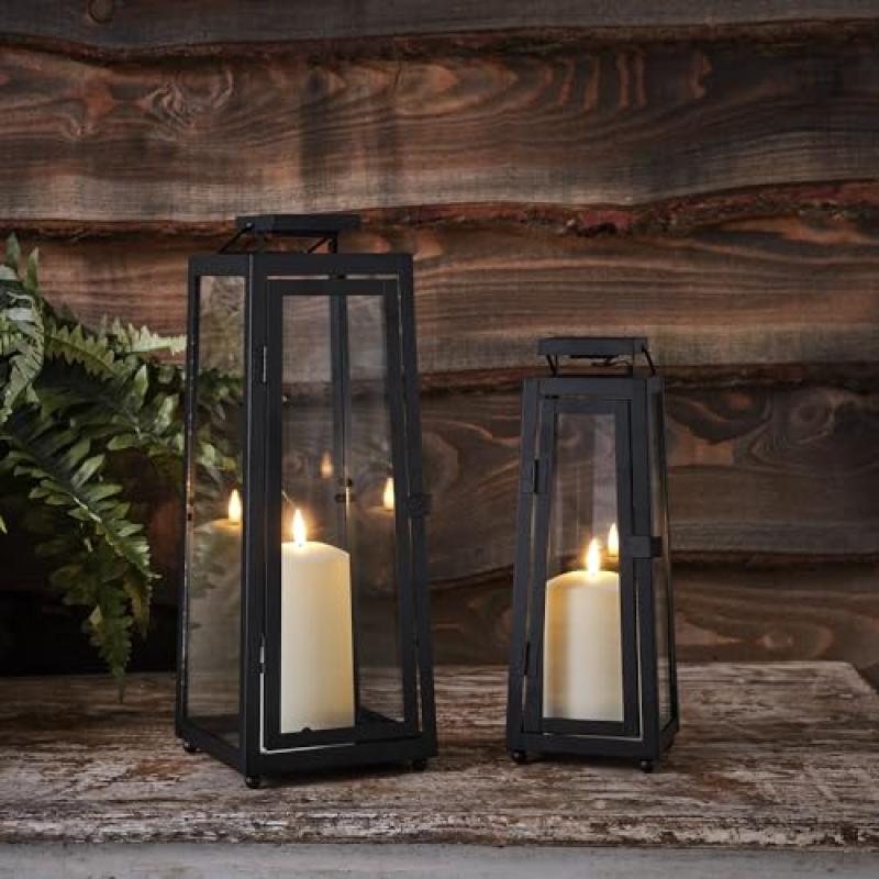 Lights4fun Solar Candle Lanterns Set