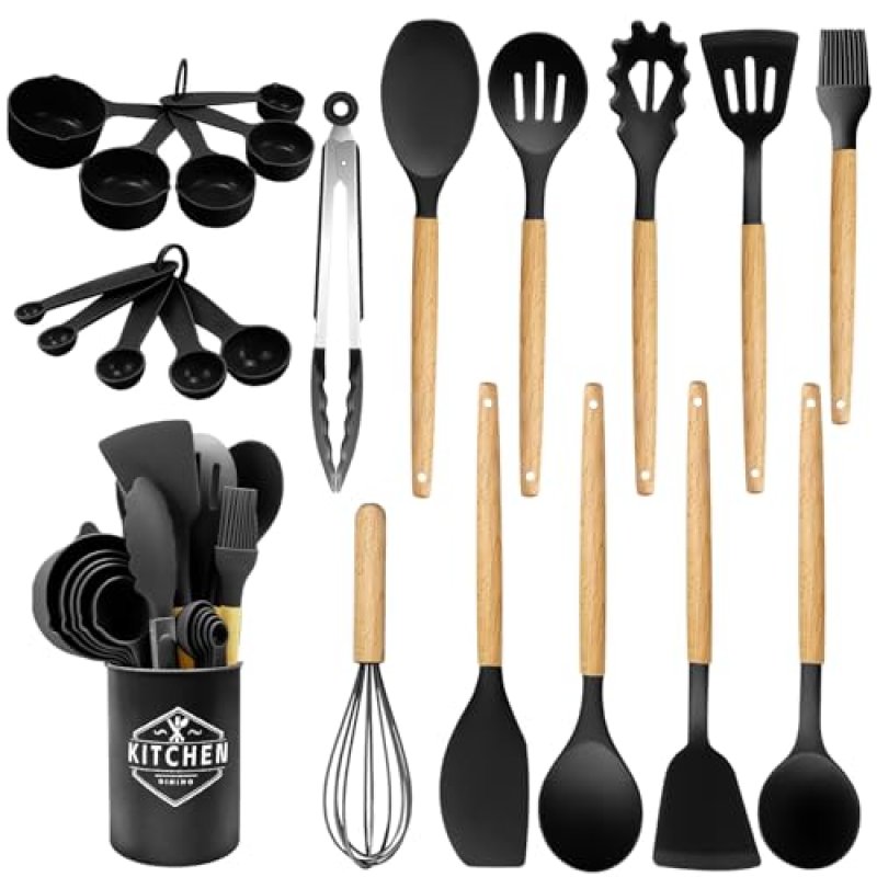 Silicone Kitchen Utensils 22 Pieces, Set of…