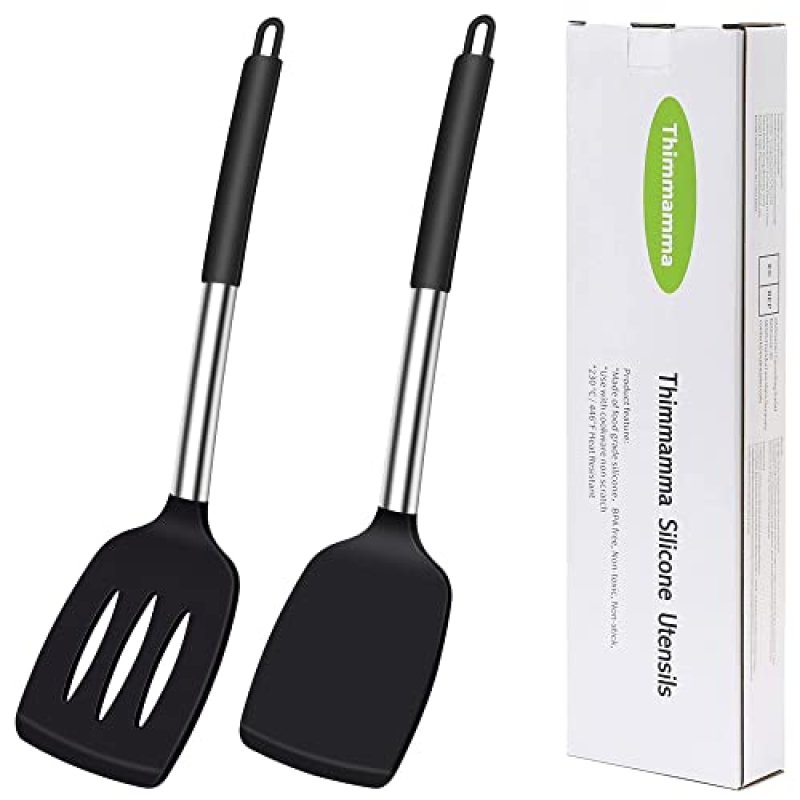 Silicone Spatula Turner, Heat Resistant Slotted…