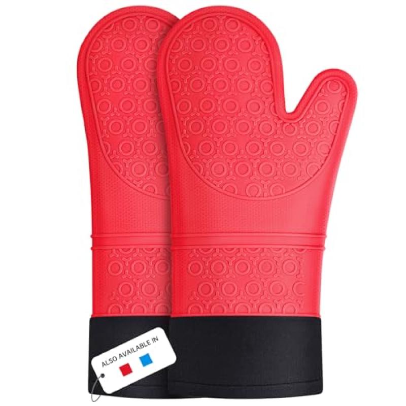 Silicone Oven Gloves, Heat Resistant Mitts
