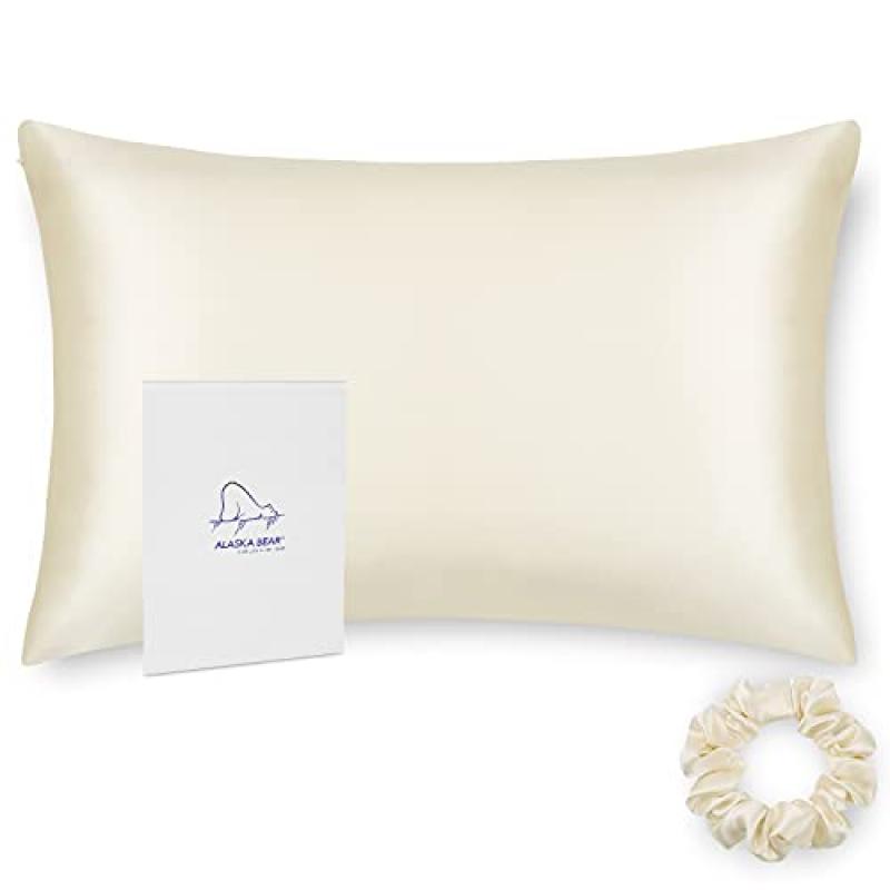 ALASKA BEAR Silk Pillowcase with Scrunchie Set