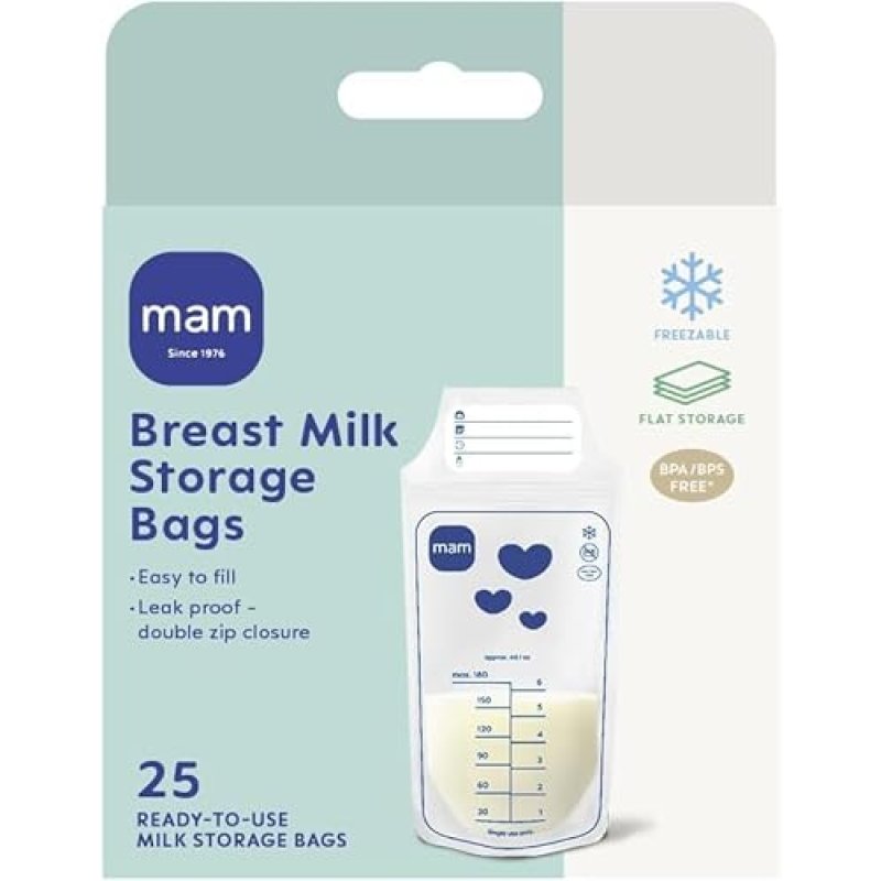 MAM Milk Storage Bags | Pack of 25 | Leak-Proof…
