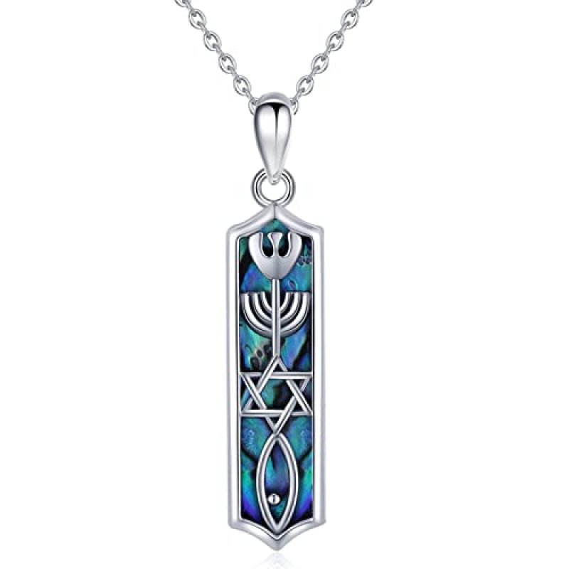 JUSTKIDSTOY Silver Mezuzah Pendant Necklace