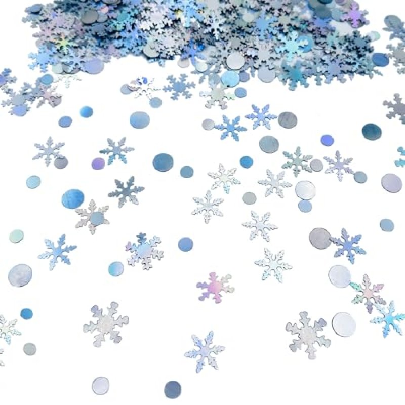 AIVEKE Silver Snowflake Confetti