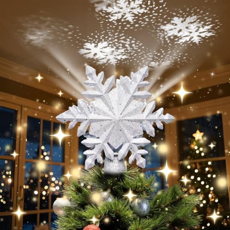 Silver Snowflake Tree Topper