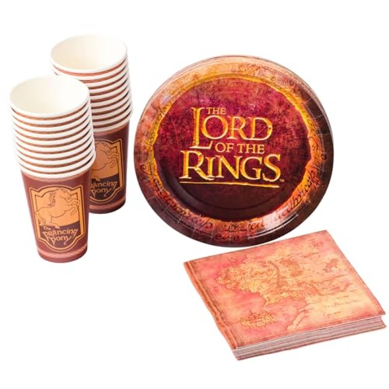 Silver Buffalo LOTR Partyware Set