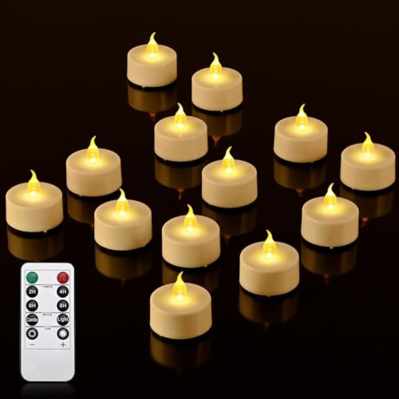 Cimetech LED Tea Lights, 12-Pack