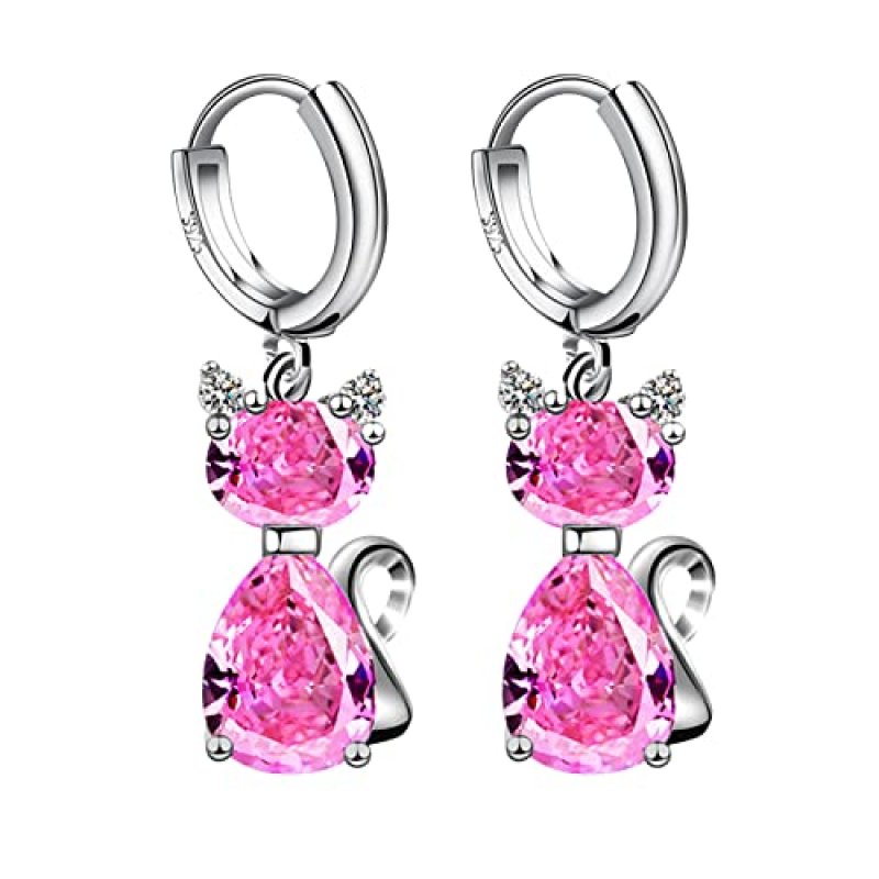Dimond Cat Earrings