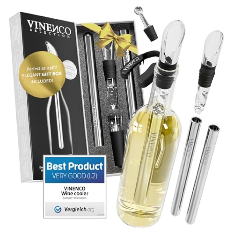 Wine Cooler Stick Set, 3-in-1 Kit: Stainless…