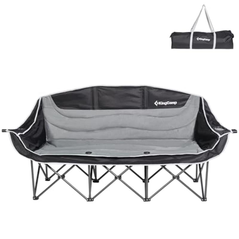 KingCamp Triple Camping Chair, Heavy Duty 3 Seater